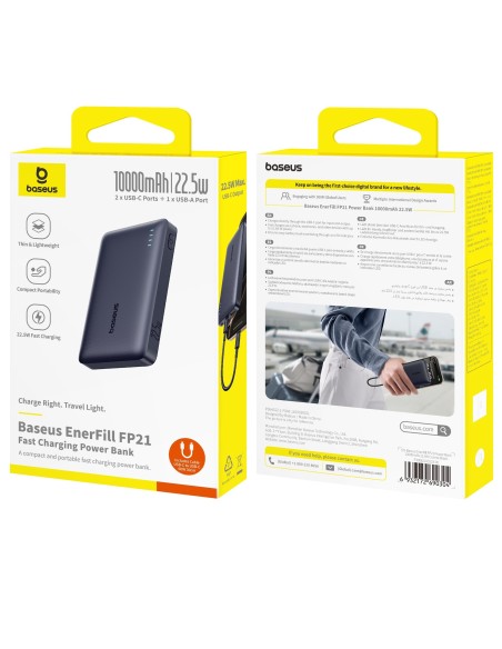 Baseus EnerFill FP21 Power Bank 10000mAh 22.5W Czarny