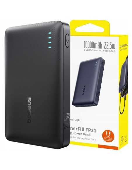Baseus EnerFill FP21 Power Bank 10000mAh 22.5W Czarny
