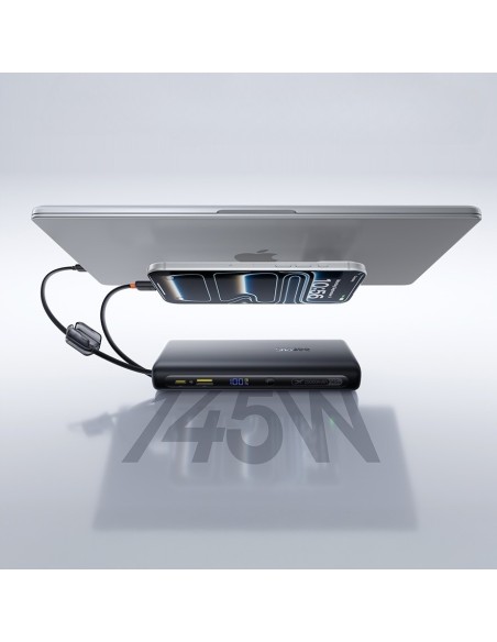 Baseus EnerFill FC41 Power Bank Z Wbudowanymi Kablami USB-C 25000mAh Czarny