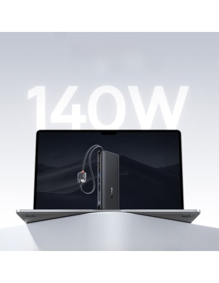 Baseus EnerFill FC41 Power Bank Z Wbudowanymi Kablami USB-C 25000mAh Czarny