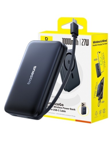 Baseus PicoGo Qi2 Magnetyczny Power Bank 10000mAh 27W Czarny