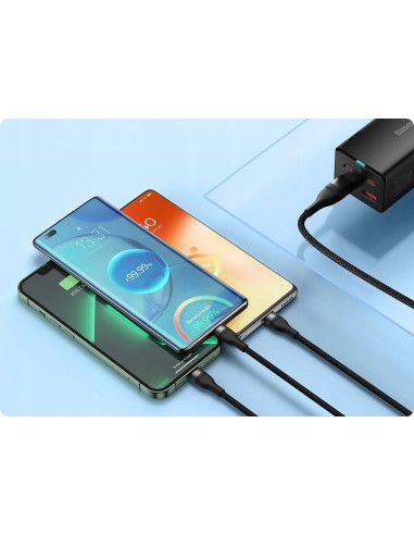 Baseus Flash Series 2 Kabel USB-C / USB-A Do USB-C Lightning Micro USB 1.2m 100W Czarny