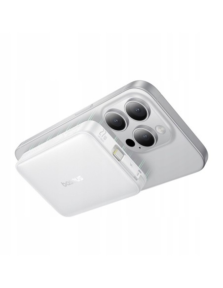 Baseus PicoGo Qi2 Magnetyczny Power Bank 10000mAh 27W Biały