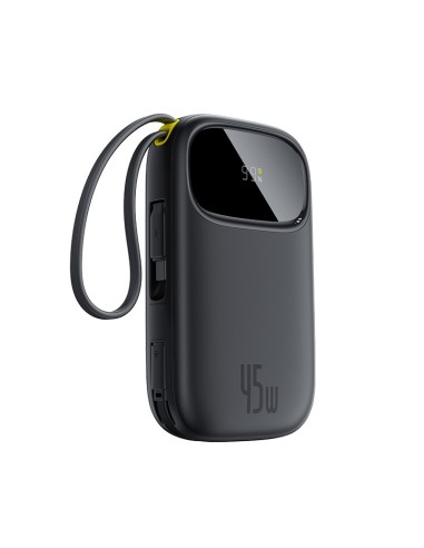 Baseus EnerFill FC31 Qpow 3 Power Bank Z Cyfrowym Wyświetlaczem Z Kablem USB-C+iP 20000mAh 45W Czarny