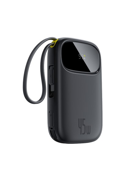Baseus EnerFill FC31 Qpow 3 Power Bank Z Cyfrowym Wyświetlaczem Z Kablem USB-C+iP 20000mAh 45W Czarny