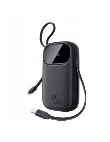 Baseus EnerFill FC31 Qpow 3 Power Bank Z Cyfrowym Wyświetlaczem Z Kablem USB-C+iP 20000mAh 45W Czarny