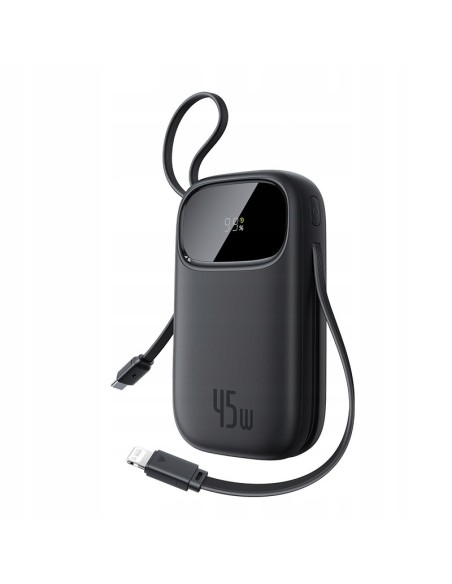 Baseus EnerFill FC31 Qpow 3 Power Bank Z Cyfrowym Wyświetlaczem Z Kablem USB-C+iP 20000mAh 45W Czarny