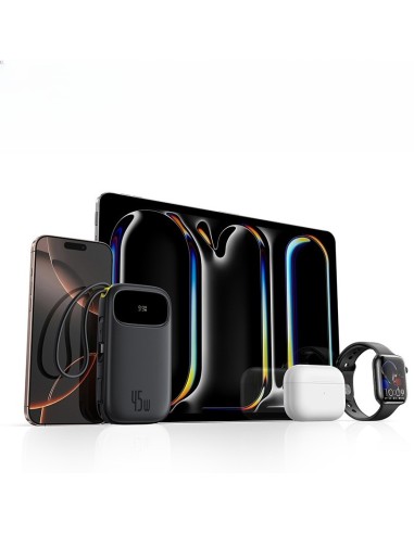 Baseus EnerFill FC31 Qpow 3 Power Bank Z Cyfrowym Wyświetlaczem Z Kablem USB-C+iP 20000mAh 45W Czarny