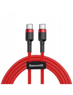 Baseus Cafule Kabel USB-C Do USB-C 60W 2m Czerwono-Czarny