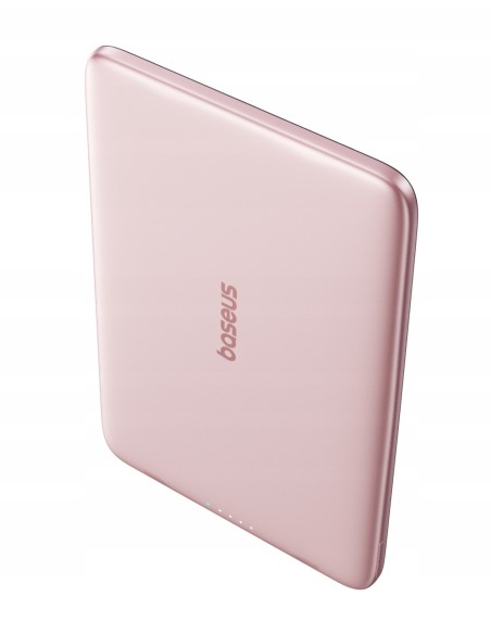 Baseus PicoGo AM41 Ultra-Slim MagnetycznyPower Bank 5000mAh 20W Różowy