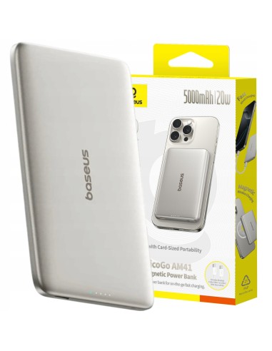 Baseus PicoGo AM41 Ultra-Slim Magnetyczny Power Bank 5000mAh 20W Szary