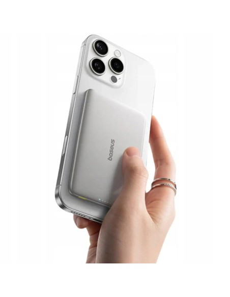 Baseus PicoGo AM41 Ultra-Slim Magnetyczny Power Bank 5000mAh 20W Szary