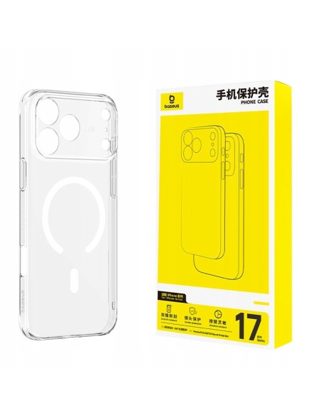 Baseus Crystal Etui Magnetyczne do iPhone 17/18 Pro Clear