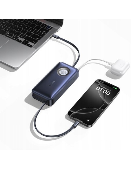 Baseus EnerCore CR11 Power Bank Z Wysuwanym Kablem 20000mAh 100W Czarny