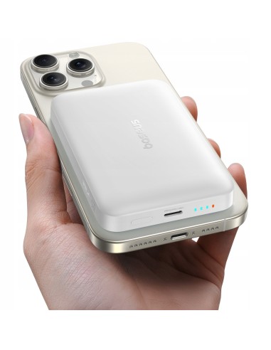 Baseus EnerFill FM11 Ultra-Mini Magnetyczny Power Bank 10000mAh 22.5W Biały
