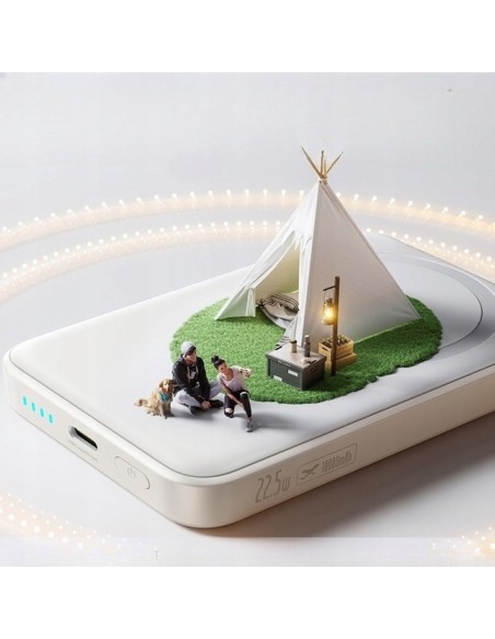 Baseus EnerFill FM11 Ultra-Mini Magnetyczny Power Bank 10000mAh 22.5W Biały