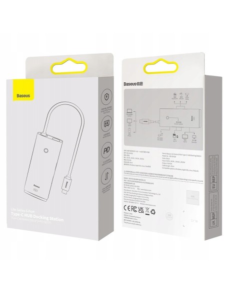 Baseus Lite Series 6-Port HUB USB-C 2x USB3.0 HDMI USB-C 100W