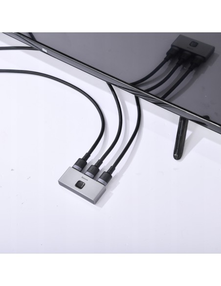 Baseus Matrix Switch Dwukierunkowy Szary