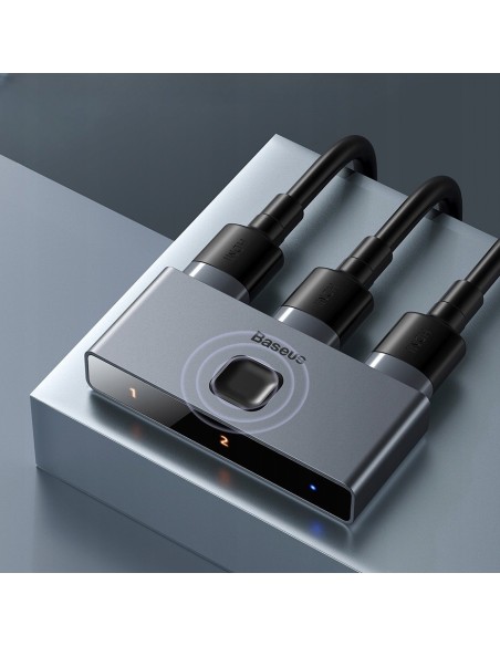 Baseus Matrix Switch Dwukierunkowy Szary
