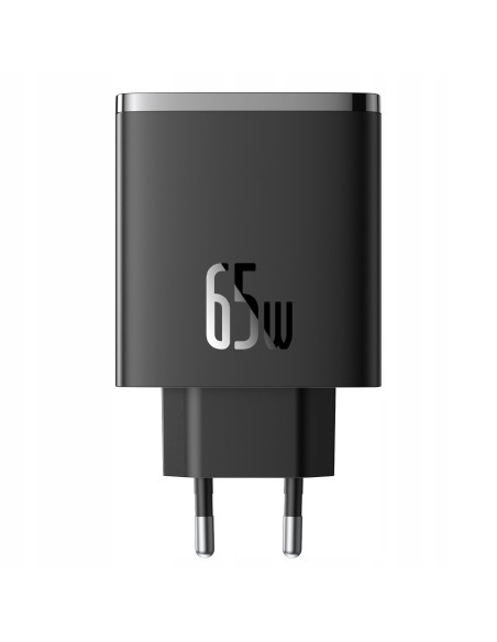 Baseus GaN5 Cube Pro Ładowarka Sieciowa 2x USB-C USB-A 65W Czarny