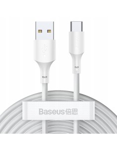Baseus Simple Wisdom Kabel USB Do USB-C 5A 2szt 1.5m Biały