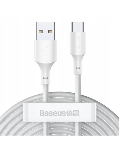 Baseus Simple Wisdom Kabel USB Do USB-C 5A 2szt 1.5m Biały