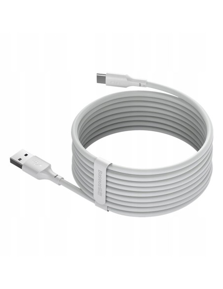 Baseus Simple Wisdom Kabel USB Do USB-C 5A 2szt 1.5m Biały