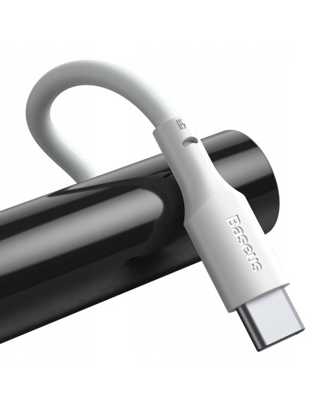 Baseus Simple Wisdom Kabel USB Do USB-C 5A 2szt 1.5m Biały