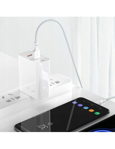 Baseus Simple Wisdom Kabel USB Do USB-C 5A 2szt 1.5m Biały