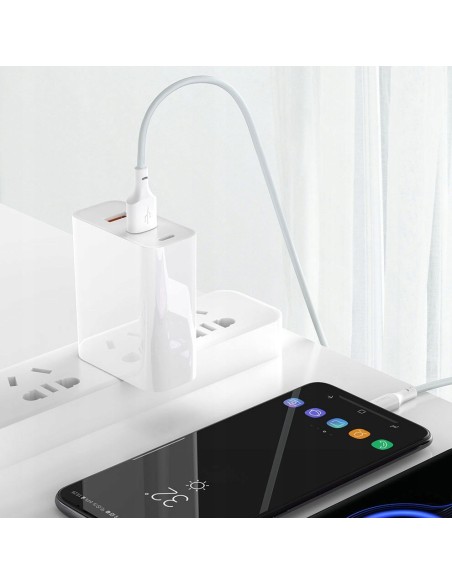 Baseus Simple Wisdom Kabel USB Do USB-C 5A 2szt 1.5m Biały