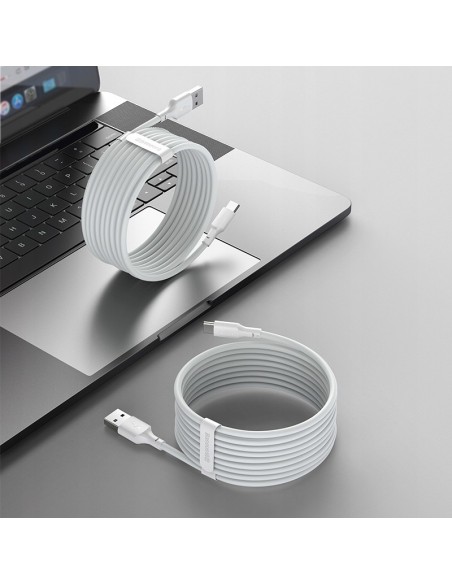 Baseus Simple Wisdom Kabel USB Do USB-C 5A 2szt 1.5m Biały