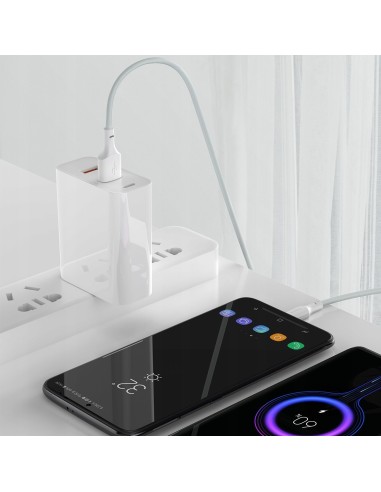 Baseus Simple Wisdom Kabel USB Do USB-C 5A 2szt 1.5m Biały