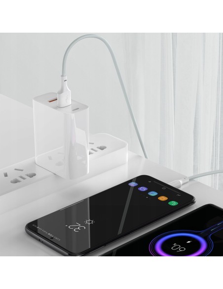 Baseus Simple Wisdom Kabel USB Do USB-C 5A 2szt 1.5m Biały
