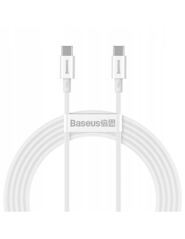 Baseus Superior Kabel USB-C Do USB-C 100W 2m Biały