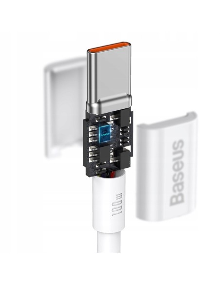 Baseus Superior Kabel USB-C Do USB-C 100W 2m Biały
