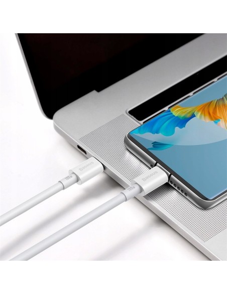 Baseus Superior Kabel USB-C Do USB-C 100W 2m Biały