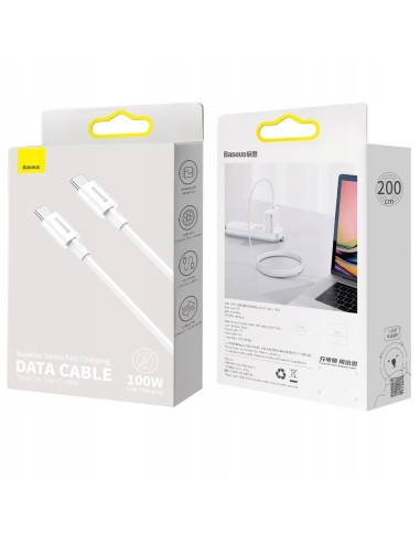 Baseus Superior Kabel USB-C Do USB-C 100W 2m Biały
