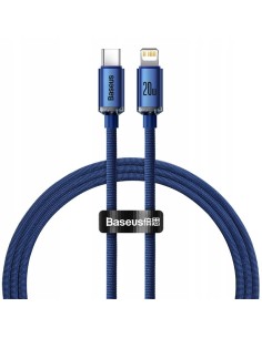 Baseus Crystal Shine Kabel USB-C Do Lightning 20W 1.2m Niebieski