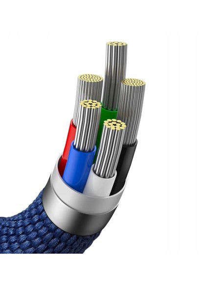 Baseus Crystal Shine Kabel USB-C Do Lightning 20W 1.2m Niebieski