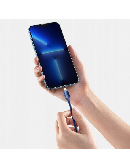 Baseus Crystal Shine Kabel USB-C Do Lightning 20W 1.2m Niebieski