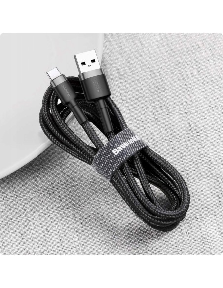 Baseus Cafule Kabel USB Do USB-C 3A 100cm Czarny