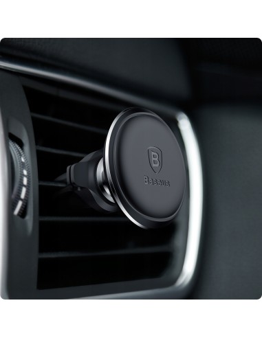 Baseus Air Vent Uchwyt Samochodowy Magnetyczny Do Kratki Czarny
