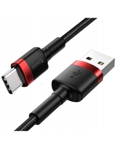 Baseus Cafule Kabel USB Do USB-C 200cm Czarno-Czerwony