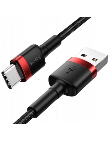 Baseus Cafule Kabel USB Do USB-C 200cm Czarno-Czerwony