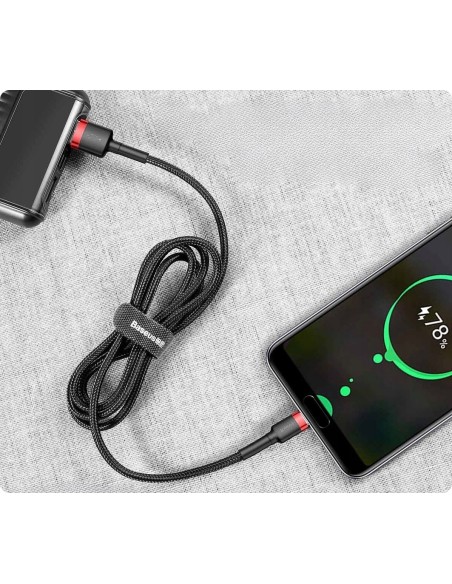 Baseus Cafule Kabel USB Do USB-C 200cm Czarno-Czerwony
