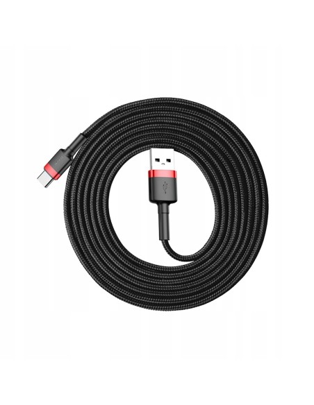 Baseus Cafule Kabel USB Do USB-C 200cm Czarno-Czerwony