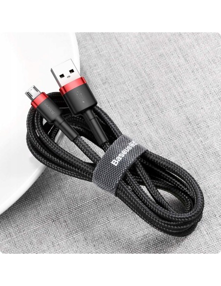 Baseus Cafule Kabel USB Do Micro USB 100cm Czarno-Czerwony