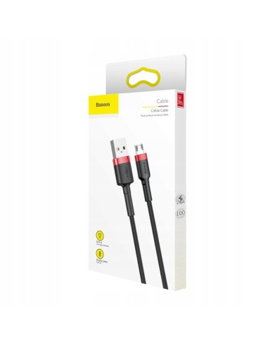 Baseus Cafule Kabel USB Do Micro USB 100cm Czarno-Czerwony
