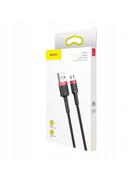 Baseus Cafule Kabel USB Do Micro USB 100cm Czarno-Czerwony