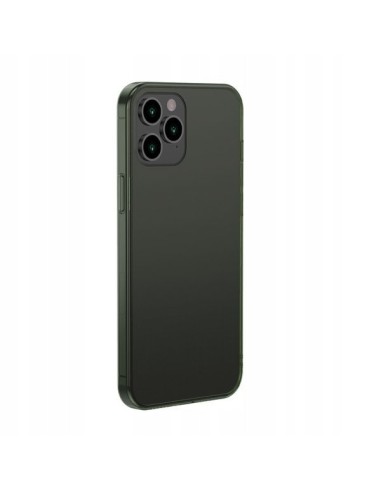 Baseus Frosted Glass Etui Do iPhone 12 Pro Max Ciemnozielony
